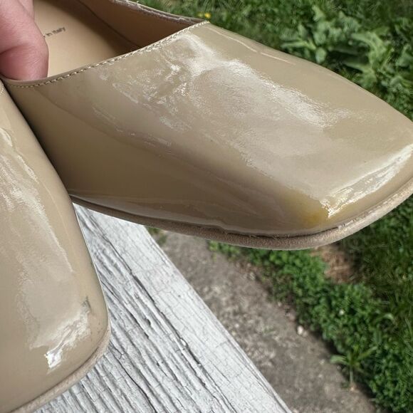 Ron White Lizbeth Square Toe Patent Leather Block Heel Nude Size EU 38 / US 7.5 - Picture 10 of 11